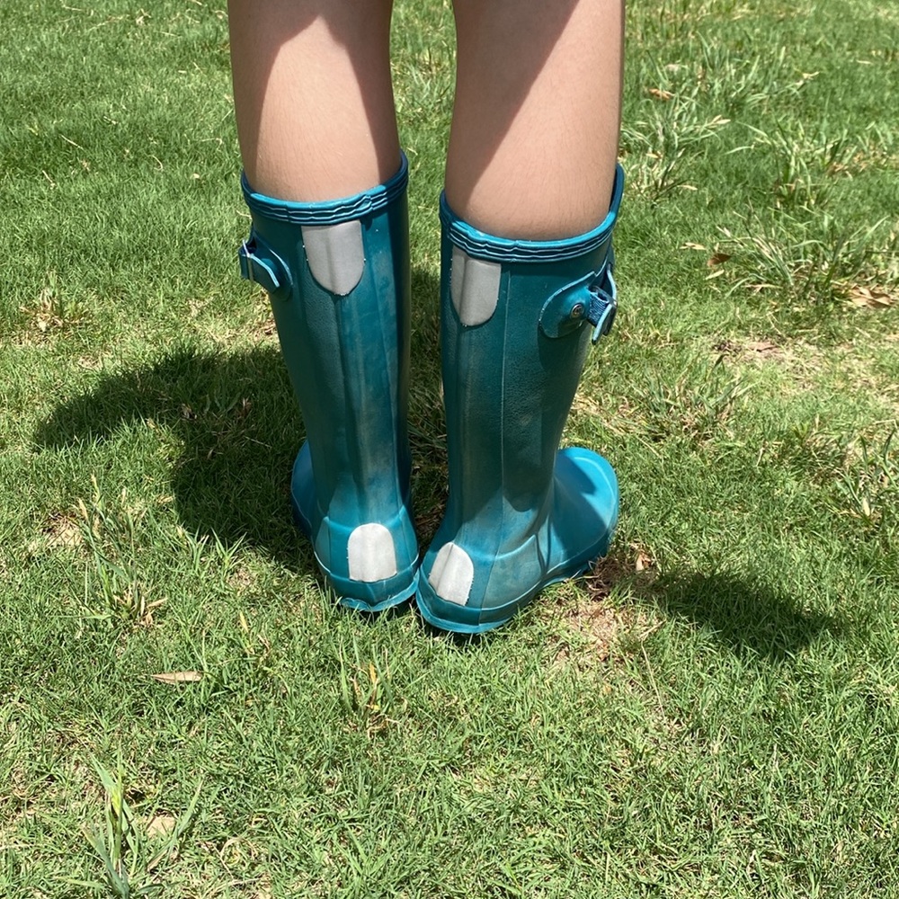 𝅺HUNTER Original Kid’s Tonal Contrast RainBoots Size 2B 3G - Picture 2 of 8